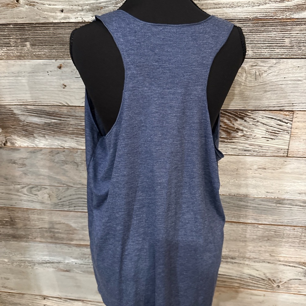 Amazon Blue Muscle Tee with Baseball Heart Design - Picture 4 of 4